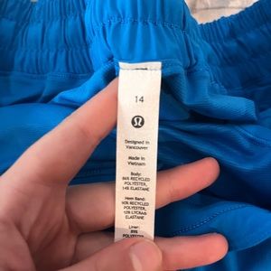 Lululemon, athletic shorts size 14, color poolside.